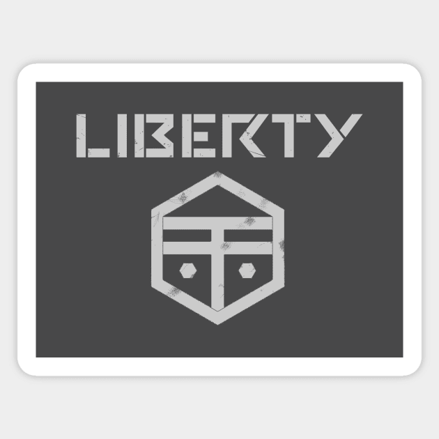 Liberty: Atrian Symbol - Gray Sticker by Liberty Endures